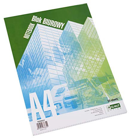 D.RECT 009601 Briefblock | karierter Schreibblock | 70 g/m² | A4 | 50 Blatt