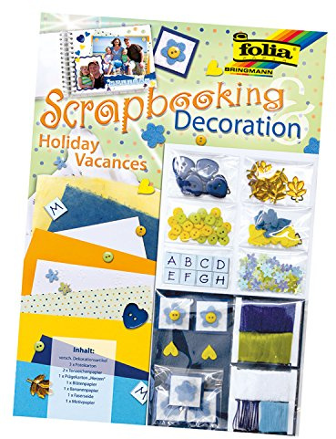 folia 12103 - Scrapbooking Deco Set - Holiday, Dekomaterial ideal zum Gestalten von Fotoalben