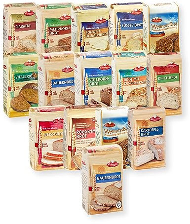 Bielmeier - Küchenmeister Brotbackmischungen 15teiliges Kennenlern-Set,1er Pack (1 x 7.5 kg)