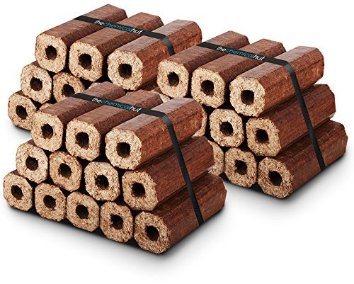 The Chemical Hut X36 Premium Eco Wooden Heat Logs Pack. Fuel for Firewood,Open Fires, Stoves and Log Burners