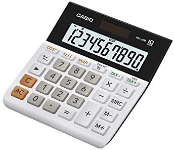 Casio MH-10M Desktop Calculator – Large 10-Digit Display | Cost/Sell/Margin & Tax Functions | Ideal for Home & Office Use