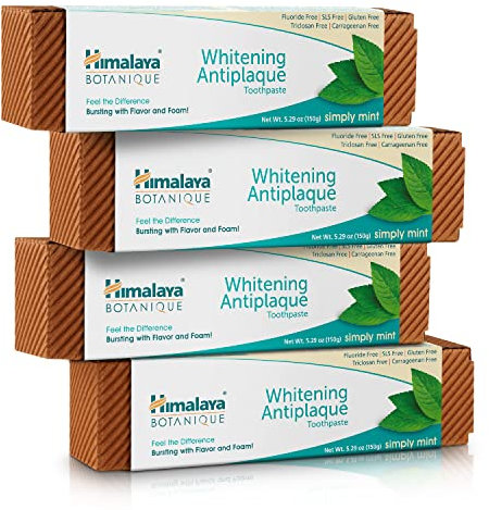 Himalaya Botanique Whitening Toothpaste Simply Mint- 150g (Pack of 4)