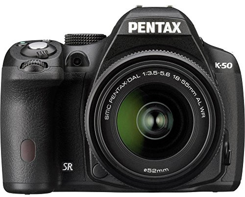 Digitale Spiegelreflexkamera Pentax K-50 inkl. DAL 18-55 WR 16 Mio. Pixel Schwarz Full HD Video, Spritzwassergeschützt,