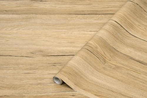 d-c-fix Pellicola Adesiva per mobili legno quercia rovere sabbia sanremo marrone PVC plastica vinile impermeabile decorativa per cucina, armadio, porta carta rivestimento 45 x 200 cm