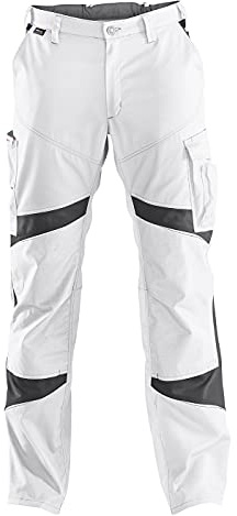 KÜBLER ACTIVIQ Hose HIGH PSA 2 – Hose mit ergonomischer Linienführung und Knieschutztaschen aus Cordura® weiß/anthrazit Gr. 48