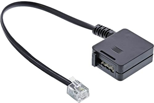 InLine 69945 TAE Adapterkabel, RJ11 Stecker auf TAE-F Buchse, 0,2m