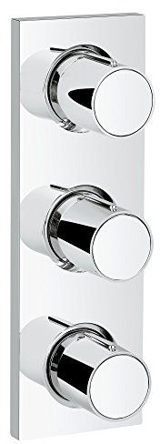 Grohtherm F 3-Handle Triple Volume Control Trim with Round Handles
