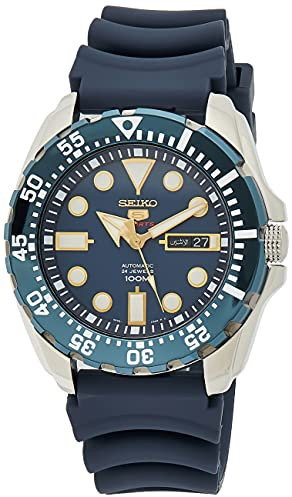 Seiko Orologio Analogico Automatico Uomo con Cinturino in Silicone SRP605K2