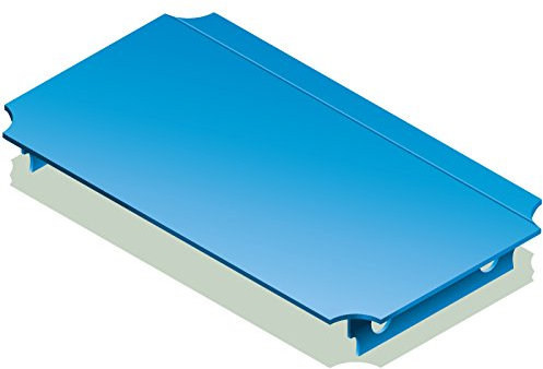 Quadro Wandbild 'Platte 40x20 cm' - Blau, Minimalistisch, Winter-Thema für Wohnzimmer