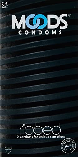Moods Ribbed - 12 préservatifs violets, nervurés