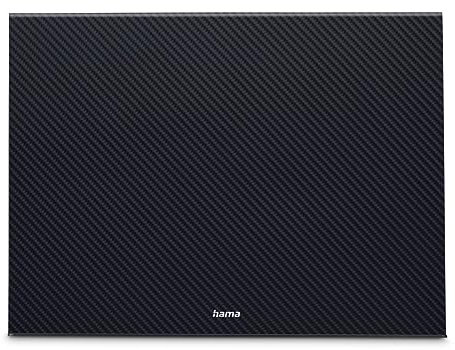 Hama Laptop-Ständer Notebook-Ständer (Laptophalter für Notebooks, Laptops, Tablet, eBook-Reader, Notenhefte und Bücher, rutschfeste Gummifüße, Carbonoptik, universal bis max. 18,4“ I 47cm) schwarz