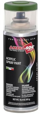 Ambro-Sol V4006002 Smalto Acrilico Multiuso, Vernice Brillante per Interni ed Esterni, Adatto per Qualsiasi Tipo di Materiale, Bomboletta Spray in Banda Stagnata Riciclabile 400 ml, Verde Primavera