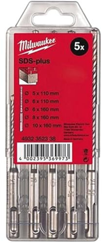 Milwaukee 4932352338 5 Piece Drill Bit Set SDS Plus