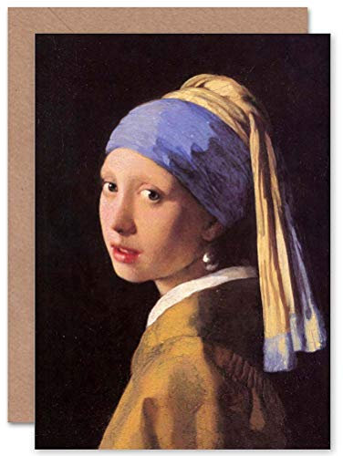 Wee Blue Coo Vermeer Mädchen Mit Perlenohrring Alte Meister Malerei Weihnachtskarte
