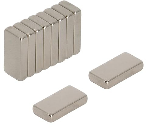 N42 Neodymium Magnets for Arts, Crafts, Model Making, DIY, Hobbies, Office and Home - 10mm x 5mm x 2mm thick - 1.1kg Pull - Pack of 10