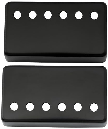 Musiclily Basic 52mm Humbucker Cover Steg Tonabnehmer Kappe Schwarz 2 Stück