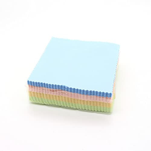 100 pcs Carré microfibre Objectif lunettes chiffons