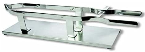 Flores Cortés Porta prosciutto, Modello a morsa, Inox, con Base Inox