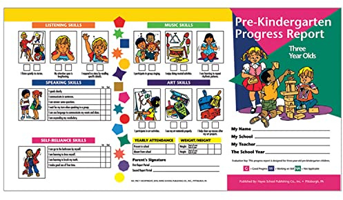 Hayes Pre-Kindergarten Progress Report (3 year olds) - 10 Pack