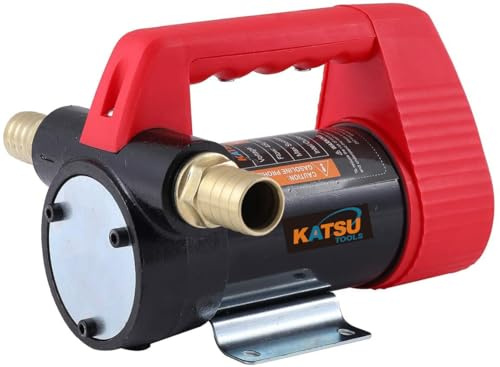 KATSU Diesel Transfer Pump 24V DC 175Watt Self Priming Portable Fuel Oil Transfer Pump for Tractor Caravan Truck Boat Construction Machinery 482113A