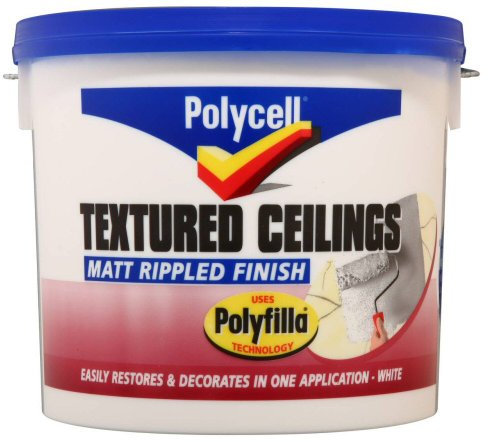Polycell Textured Ceiling Matt Rippled Finish 5L