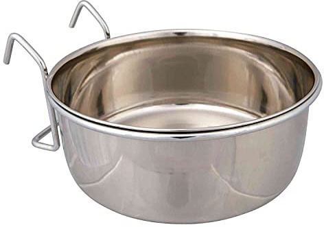 Trixie Stainless Steel Bowl with Holder, 14 cm Dia