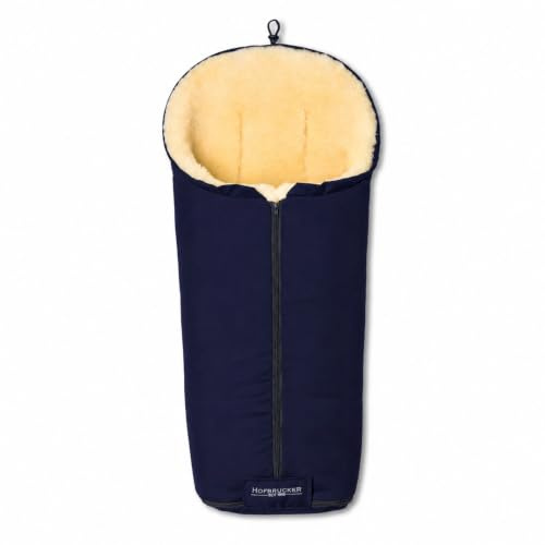 Hofbrucker Lammfell-Fußsack Iglu Kinderwagen, Buggy/Winterfußsack atmungsaktiv/Warmer Fußsack wind- & wasserabweisend