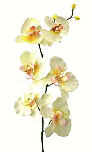 Kunstblumen Orchidee Orchideenzweig 78cm. Farbe HELL GELB-31