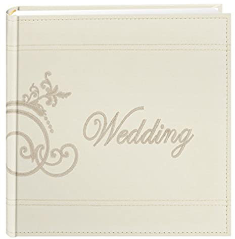 Pioneer Photo Albums Album Photo brodé avec Couverture en Similicuir Cousu pour Mariage, Ivoire,