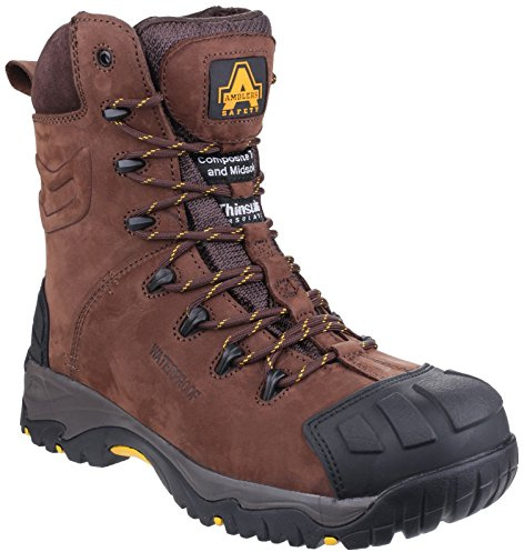 Amblers Safety Male AS995 Pillar Hi-leg Safety Boot, Brown, 11