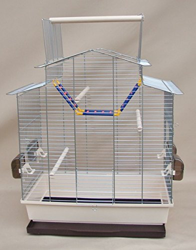Vogelkäfig IZA III Cabrio Chrome beige Schale Wellensittichkäfig,Exotenkäfig,Vogelkäfig Vogelbauer Wellensittich Kanarien Voliere Vogelhaus Käfig incl. Leiter