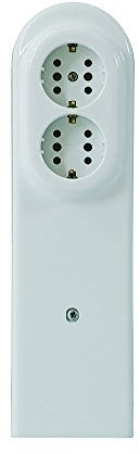 2-fach Aufputz Schuko Steckdose weiss oder swartz (Weiss)