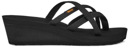 Teva Women's W Mush Mandalyn Wedge Ola 2 Flip-Flop, Black, 8 M US