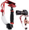AFUNTA Pro Handheld video della telecamera stabilizzatore costante, ideale per GoPro, Cannon, Nikon o qualsiasi fotocamera DSLR fino a 0.95 KG Con Smooth Pro Glide fisso Cam - Rosso + argento + nero