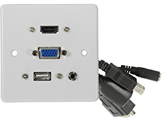 AVLink 3,5 mm HDMI VGA USB Wanddose