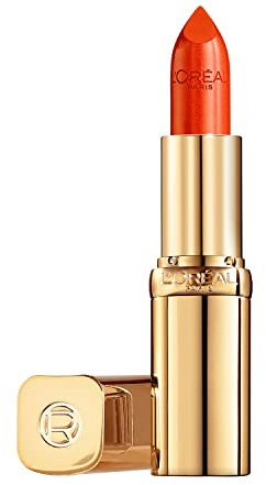 L'Oréal Paris Rossetto Lunga Tenuta Color Riche Collezione Standard, Finish Effetto Satinato, 163 Orange Magique