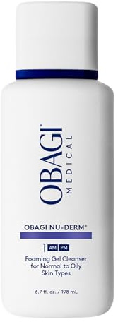 Obagi Nu-Derm Foaming Gel Cleanser for Face – Deep-Cleansing & Hydrating Facial Cleanser with Aloe Vera – For Normal to Oily Skin Types – 6.7 Oz