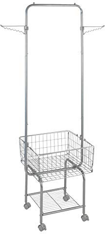 WENKO Bügel-Butler - Kleiderständer, lackiertes Metall, 88 x 167 x 45 cm, Grau 43391500