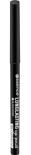 Essence Longlasting - Matita occhi lunga tenuta, 0.28 g, Nero (01 Black Fever), 1 pezzo