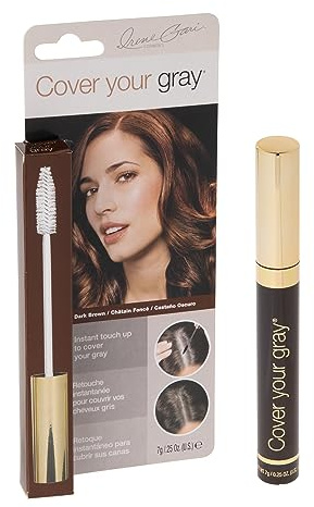 Irene Gari Instant Touch Up To Cover Your Gray Brush In Hair Mascara (Dark Brown) 0.25 Oz by Cover Your Gray