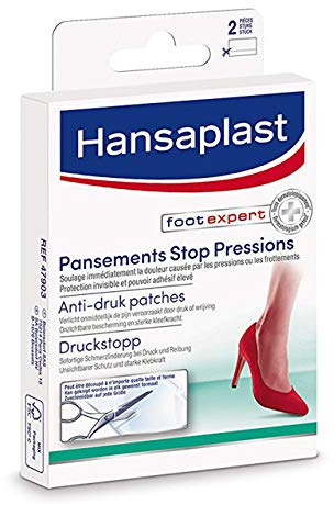 Hansaplast pansement Foot expert 2 Bandes de Pansements Stop Pressions, Pansements hydrocolloïdes à découper, Pansements résistant à l’eau spécial zones de frottements