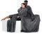 DecoKing Decke mit Ärmeln Geschenke für Frauen und Männer 150x180 cm Grau Microfaser TV Decke Kuscheldecke Weich Lazy