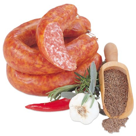 Knackwurst mit Knoblauch ca. 500g – Landmetzgerei Schiessl | Würzige Hausmacher Wurst