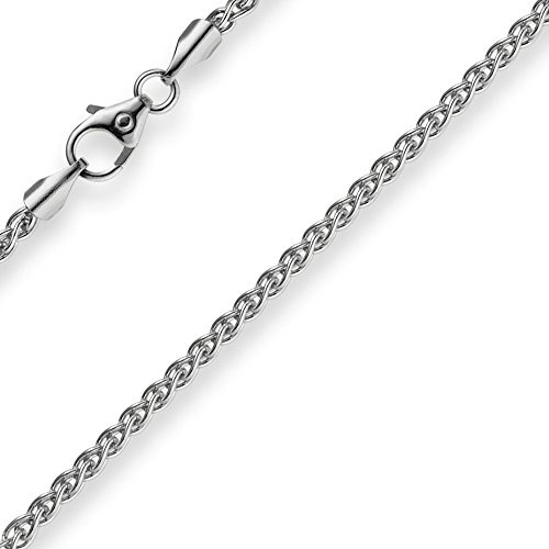 2mm Zopfkette Kette Collier 750 Gold Weißgold Goldkette 60cm Unisex
