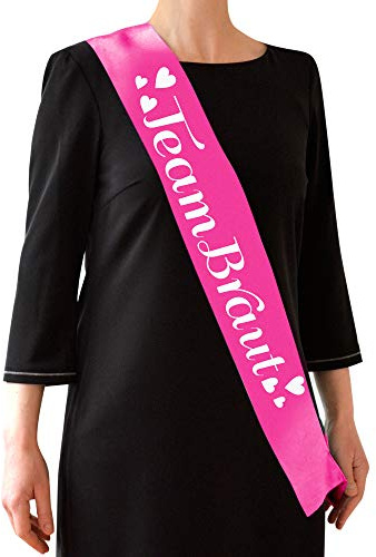 Frau WunderVoll® 6 JGA SCHÄRPEN PINK, Team Braut/junggesellenabschied, Mädchen, Braut, Hochzeit, JGA Deko, JGA Accessoires, Mädelsabend, Schleier, Traumbraut