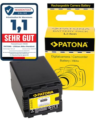 PATONA VW-VBN390 Akku 3300mAh 7.2V Ersatzakku kompatibel mit Panasonic HDC-SD800 SD900 SD909 TM900 HS900 HC-X800 HC-X810 HC-X900 HC-X900M HC-X909 HC-X910 HC-X920 VWVBN390 VBN-390 VBN 390
