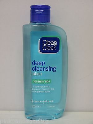 3 X CLEAN & CLEAR DEEP CLEANSING LOTION SENSITIVE SKIN OIL-FIGHTING FORMULA