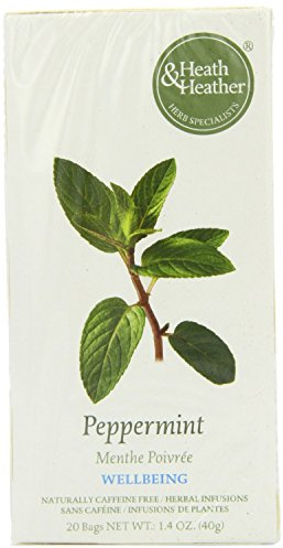Heath and Heather Organic Peppermint Herbal Infusions 20 Teabags (Pack of 6, Total 120 Teabags)