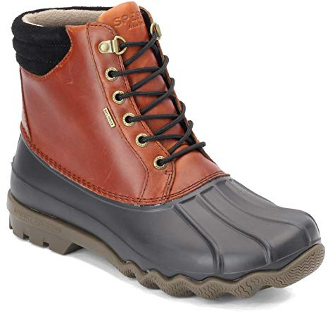 Sperry Top-Sider Men's Avenue Duck Boot, Black/Amaretto, 9.5
