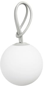Fatboy Bolleke Hängelampe - Akku Pendelleuchte - Ø 20 cm - Hellgrau | USB Aufladbar für bis zu 24 Stunden, Dimmbar -IP55 Kugellampe Für Drinnen & Draußen, 2700K, 3 Lichtstufen, 100 cm Schlaufe
